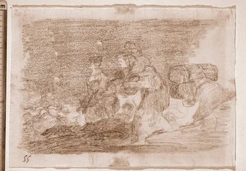 De rampen van de oorlog: En dit ook (voorbereidende tekening)