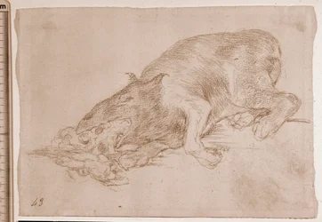 De rampen van de oorlog: Trots monster! (voorbereidende tekening)
