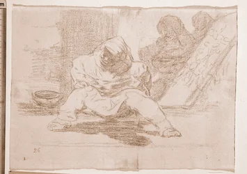 De rampen van de oorlog: Wat een waanzin! (voorbereidende tekening)