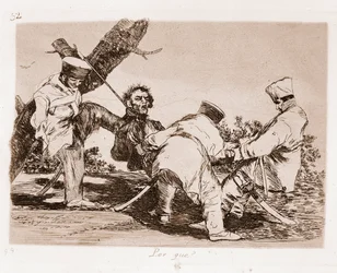 De rampen van de oorlog: Waarom (ets van voorbereidende tekening)