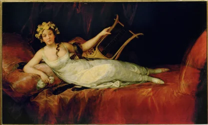 De markiezin van Santa Cruz, dochter van de hertogen van Osuna (schilderij op doek)