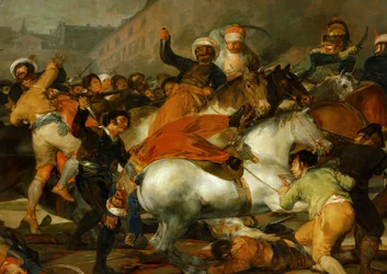 De tweede mei 1808 in Madrid: de lading van de ... (schilderij op doek)