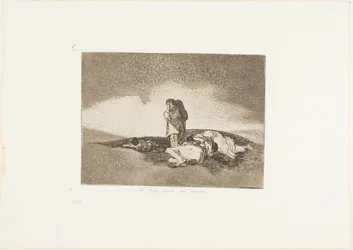 Er is niemand om hen te helpen, plaat 60 uit De Rampen van de Oorlog