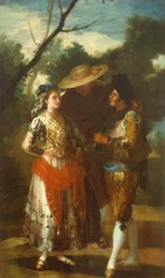 Een Maja met twee torero