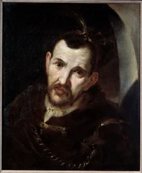 Gevangen cacique. Portret van een Indiaans stamhoofd. Schilderij van Francisco de Zurbarán (1598-1664). 17e eeuw. Metz, Museum voor Schone Kunsten