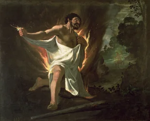 Hercules scheurt het brandende gewaad, c.1634
