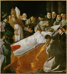 De tentoonstelling van het lichaam van Sint Bonaventura ...