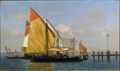 Boten en vissers in Venetië