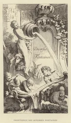 Frontispice van Diverse Fonteinen (gravure)