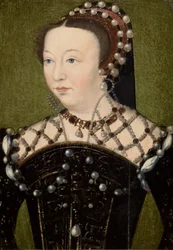 Portret van Catherine de Médicis, circa 1556 (Olieverf op doek)