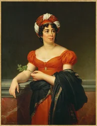 Portret van Germaine Necker, Mme ... (olieverf op doek)