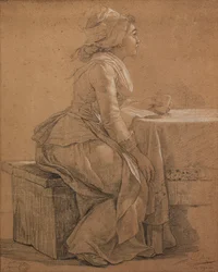 Portret van Mademoiselle Marie Gabrielle Capet, de schilder
