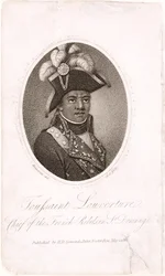 Toussaint Louverture (ca. 1743-1803), leider van de Franse rebellen in Santo Domingo, gegraveerd door Holl, uitgegeven door H. D. Symonds, 1802