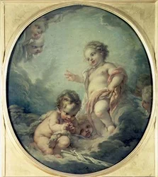 Christus en Johannes de Doper als kinderen