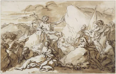 De prediking van Johannes de Doper in de woestijn