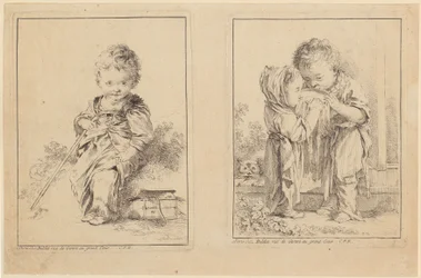 De kleine Savoyard en de kleine melkdrinkers [twee platen]