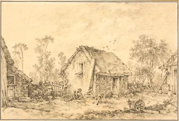 Landschap met Rustieke Cottage