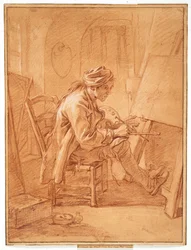 De kunstenaar in zijn atelier