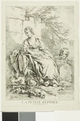 Rustende jonge vrouw
