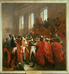 Generaal Bonaparte op de Raad van de Vijfhonderd in Saint-Cloud ...