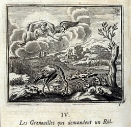 Fabels door Jean de La Fontaine (1621-95). Illustratie door François Chauveau (1613-1676). Editie van 1728.