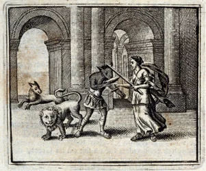 De metgezellen van Ulysses. Fabels door Jean de La Fontaine (1621-95). Illustratie door François Chauveau (1613-1676). Editie van 1728.