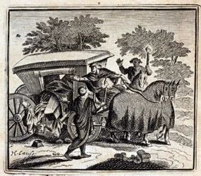 De genezing en de dood. Fabels door Jean de La Fontaine (1621-95). Illustratie door François Chauveau (1613-1676). Editie van 1728.
