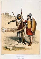 Stationarii, een Galliër en een Romein