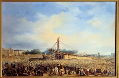 Oprichting van de obelisk van Luxor op Place de la Concorde in Parijs (25 oktober)