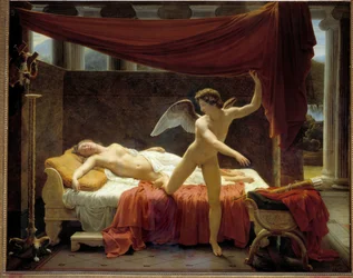 Amor en Psyche, schilderij van Édouard Picot (1786-1868), 1817, 2,33 x 2,91 m