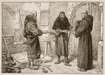 Ontvangst van Lanfranc door Herlwin, illustratie uit 