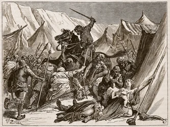 Robert van Normandië verzamelt de Kruisvaarders, illustratie uit 