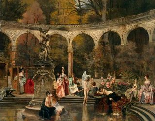 Baden van hofdames in de 18e eeuw