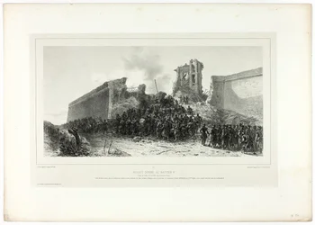 Aanval op bastion nr. 8, uit Souvenirs d’Italie: Expeditie naar Rome