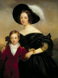 Portret van Madame Aglae Blenart en haar zoon
