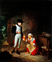 Napoleon bezoekt een boer aan de rand van Brienne, 4 augustus 1805