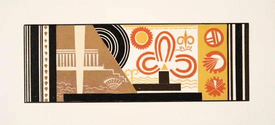 Grafische illustratie uit Prométhée Enchaîné van Aeschylus, uitgegeven 1941
