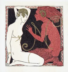 Letter N, uit Personages de Comedie, uitgegeven 1922