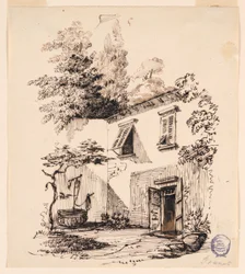 Binnenplaats van een huis