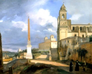 De Drie-eenheid van de Bergen en de Villa van de Medicis, Rome, 1808