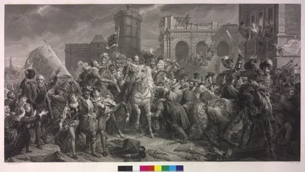 Hendrik IV van Frankrijk in Parijs op 22 maart 1594