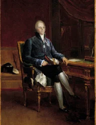 Portret van Charles Maurice de Talleyrand Perigord, Prins van Benevent (1754-1838) Schilderij door Francois Gerard (1770-1837). 1808. Dim. 0,32 x 0,22 m. Versailles, Kasteel Museum