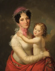 Eleonora Mayer, barones van Gravenegg met dochter Isabella