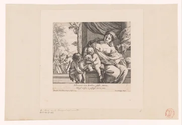 Maria met kind, Johannes de Doper en lam