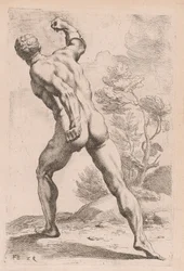De Borghese Gladiator, achteraanzicht (plaat 29)