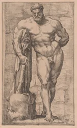 De Farnese Hercules, vooraanzicht (plaat 2)