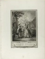 Avondwandeling, van Monument du Costume Physique et Moral de la fin du Dix-huitième siècle