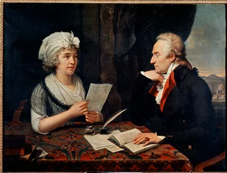 Vittorio Alfieri, Italiaans dichter en toneelschrijver, met de gravin van Albany (schilderij)