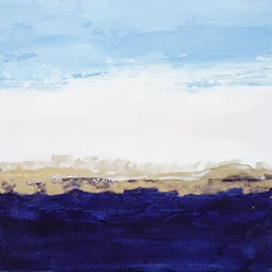 Blauw-gouden horizon
