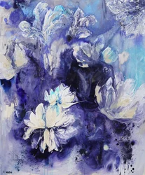 Indigo-blauwe bloemen